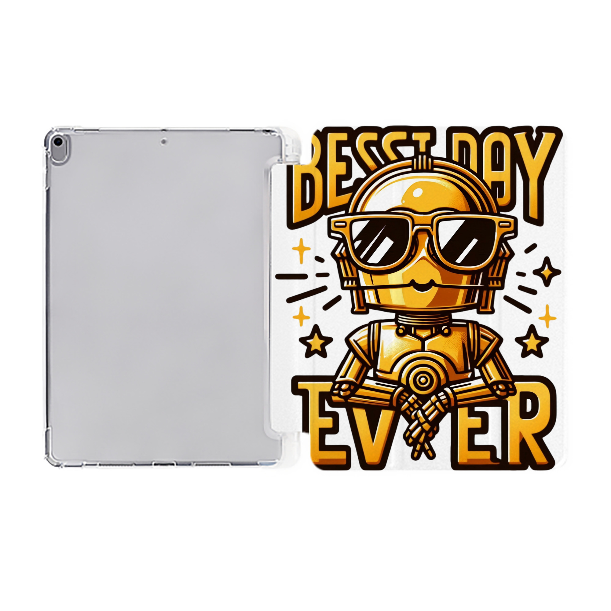 （画像用） スター・ウォーズ Star Wars IPad ケース ペン収納付き 三つ折りスタンド PUレザー×シリコン 対応機種9.5/10.5/10.9インチ